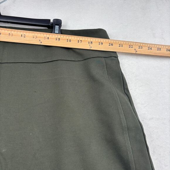 Express Pont Pant Size XXL Rosin Green Pull On Ankle High Waist Stretch Knit - Picture 7 of 11